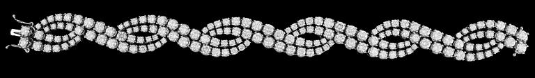 ARMBAND, briljantslipade diamanter, tot. ca 14 ct, 1960-tal.