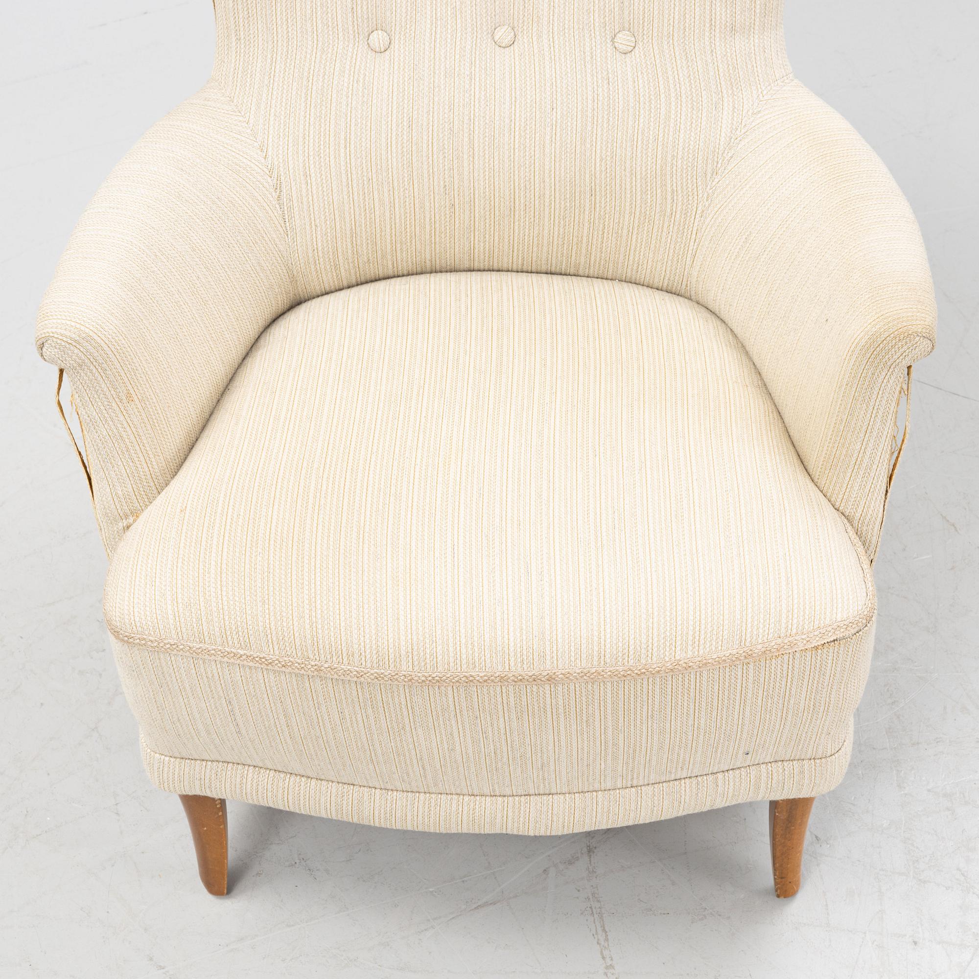 Carl Malmsten, fåtölj, "Farmor", O H Sjögren, 1900-talets andra hälft.