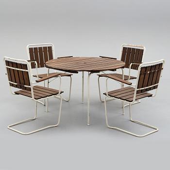 a 5 piece set of 1960's garden furniture.