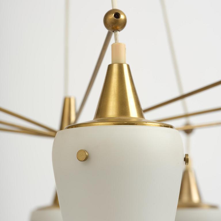 Hans-Agne Jakobsson, an imposing ceiling lamp, Hans-Agne Jakobsson AB, Markaryd, 1950s.