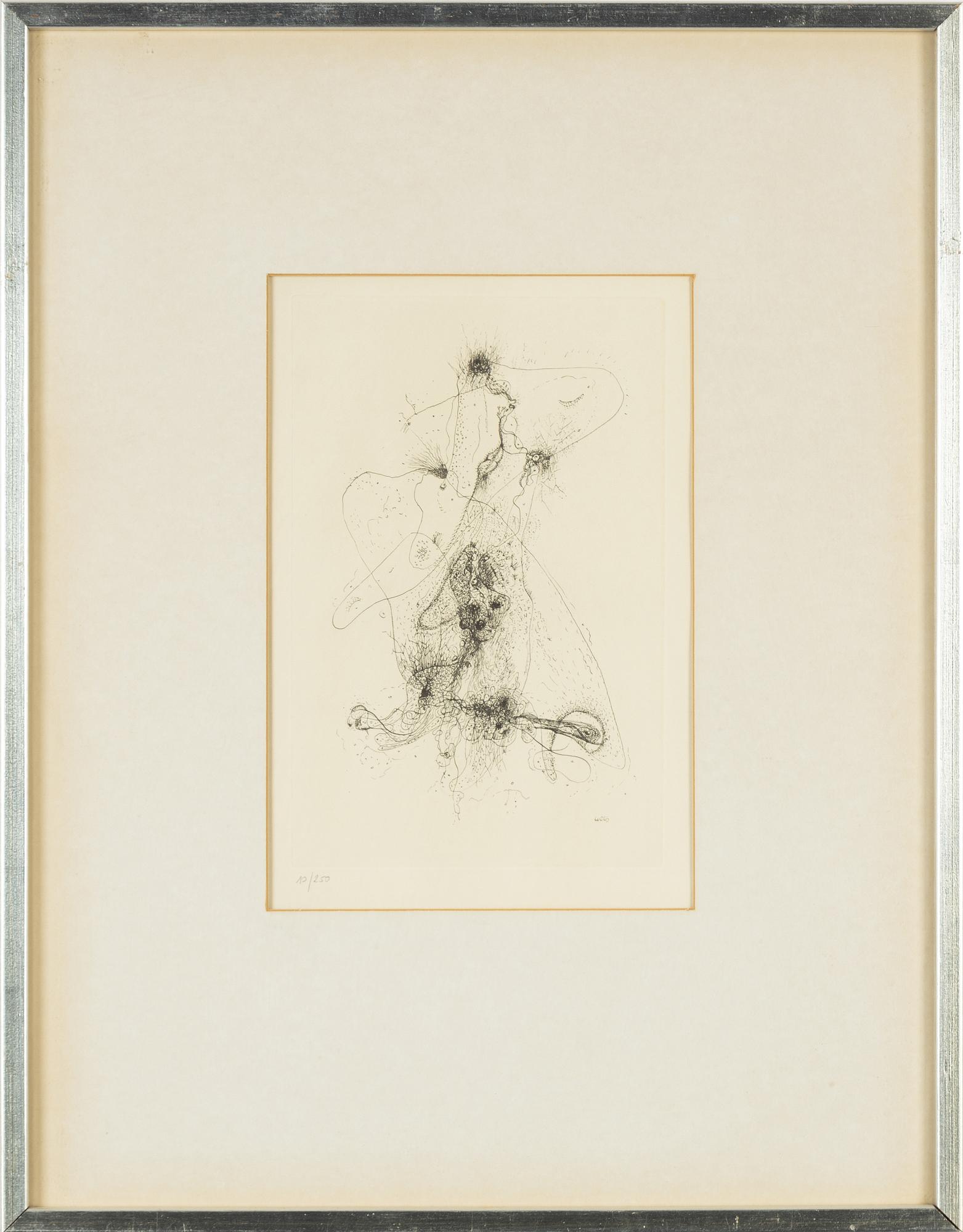 Alfred Otto "Wols" Schulze, etching, signed in plate, Numbered 10/250.