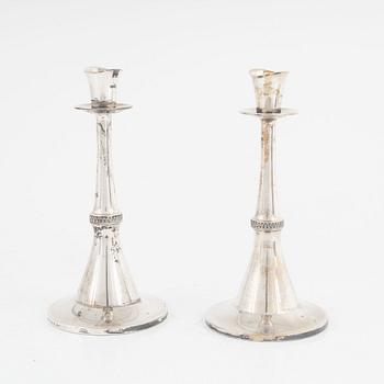 Eric Löfman, candlesticks, a pair, MGAB, Uppsala, 1975.