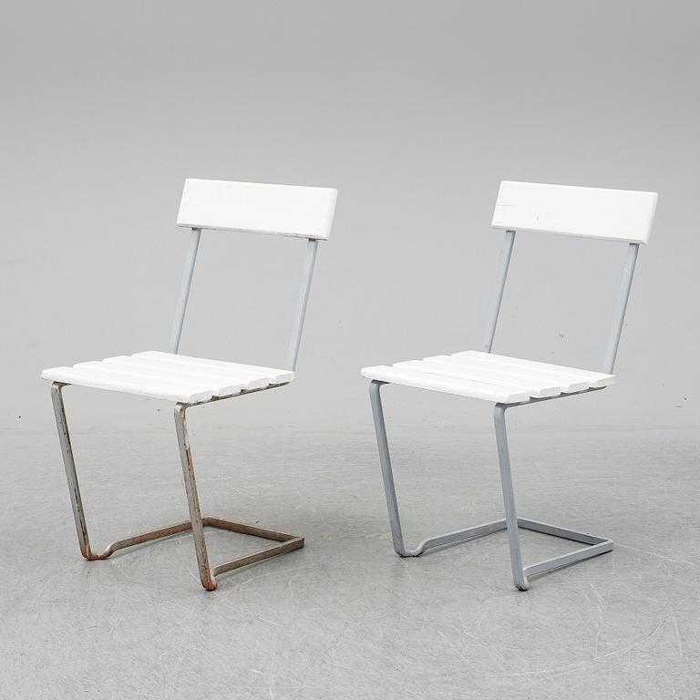 ARTHUR LINDQVIST, a pair of garden chairs, mid 20th Century.