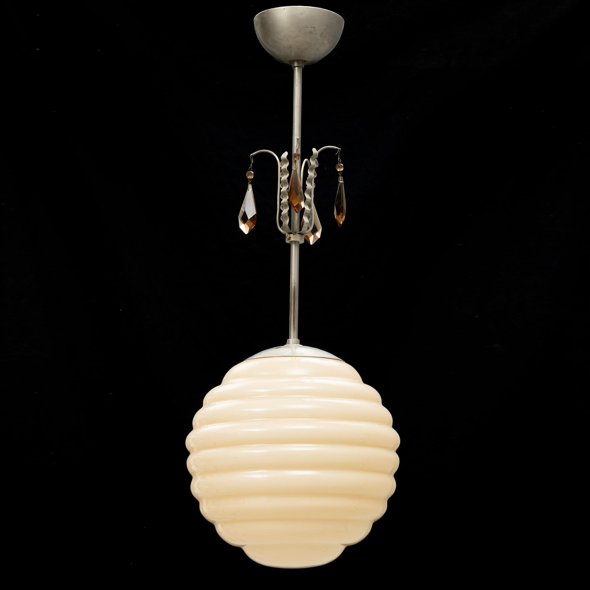 A Swedish Grace ceiling lamp, 1920's/30's.