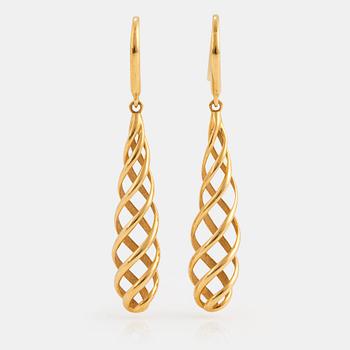 962. A pair of Paloma Picasso Tiffany earrings "Venezia Luce" in 18K gold.