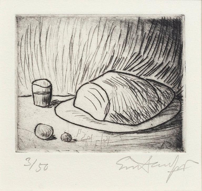 Evert Lundquist, etching signed and numbered.