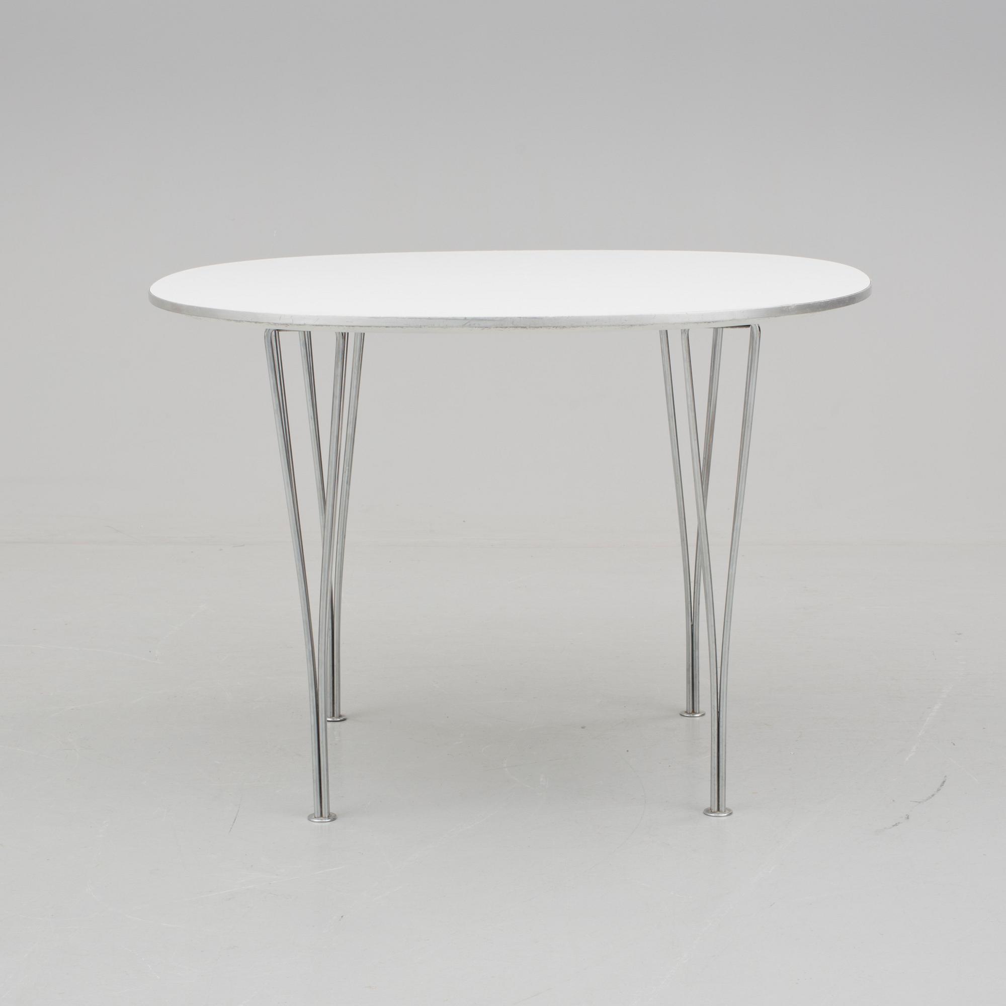 BRUNO MATHSSON / PIET HEIN för Fritz Hansen, "Supercirkulär", bord, Danmark, 1984.