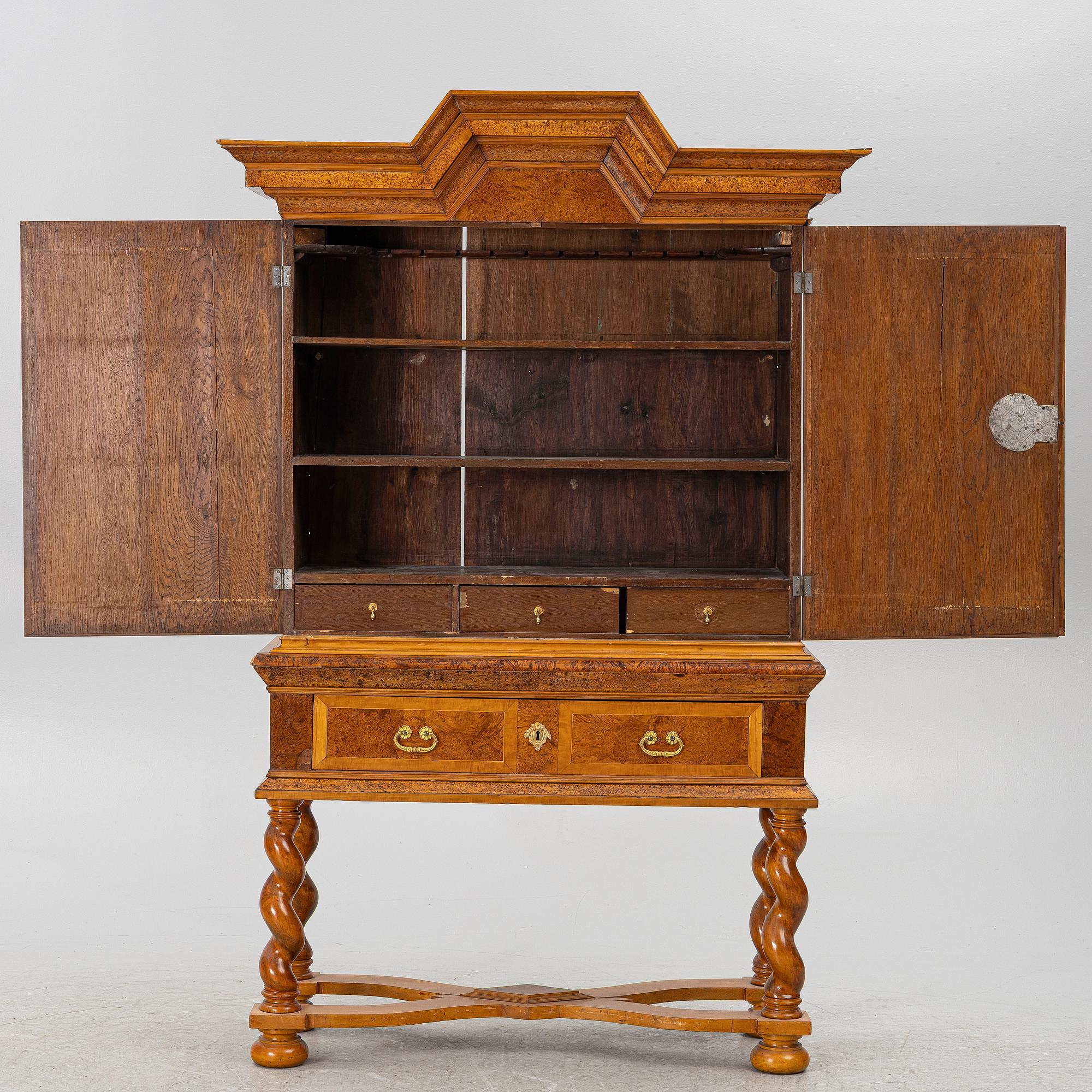 A late Baroque cabinet, 18th Century.