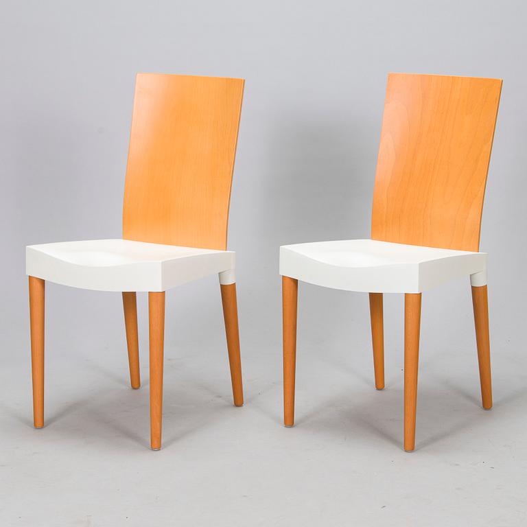 Philippe Starck, a pair of 'Miss Trip' chairs for Kartell.