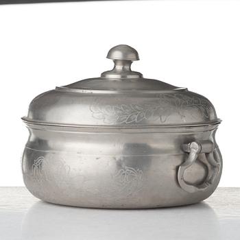 GRÖTSKÅL med Lock av Lars Fredric Moberg Strängnäs 1801 (1792-1803).