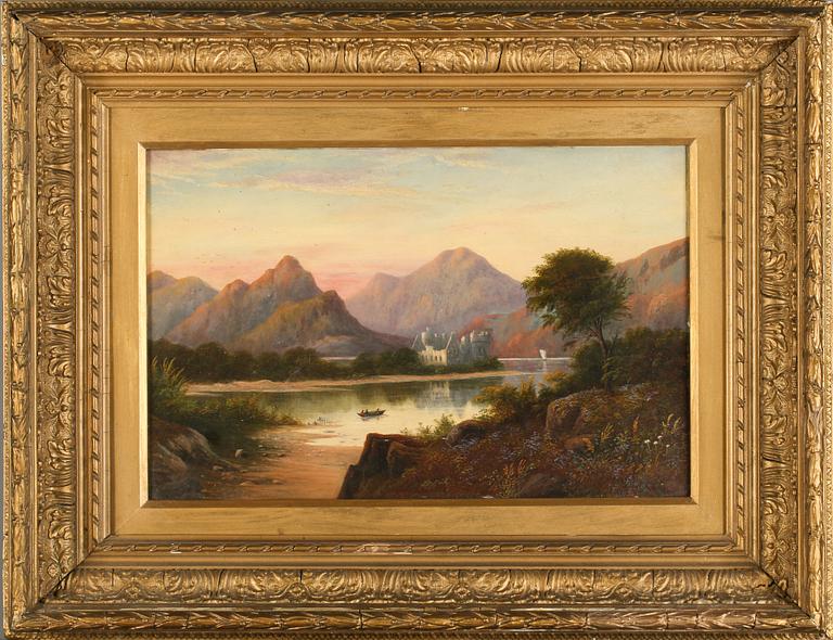 OKÄND KONSTNÄR, olja på papper, signerad Macklin, 1800-tal.