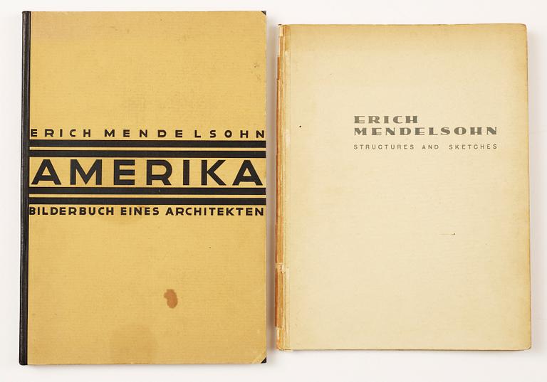 BÖCKER, 2 st, Erich Mendelsohn, Berlin, 1920-tal.