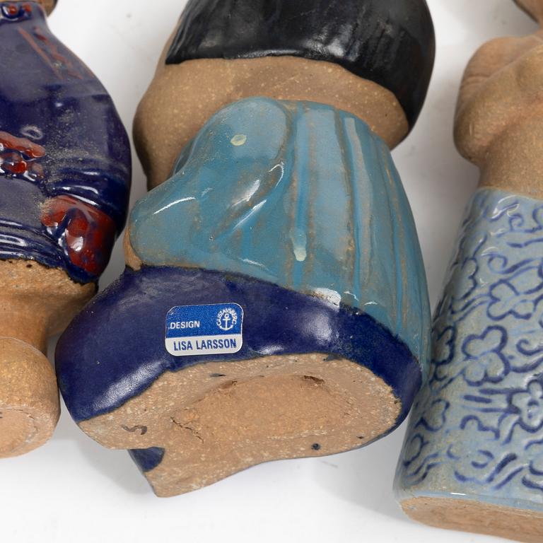 Lisa Larson, Seven figurines, Gustavsberg.