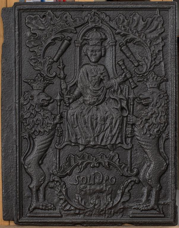 SÄTTUGNSPLATTA, gjutjärn, 1700/1800-tal.