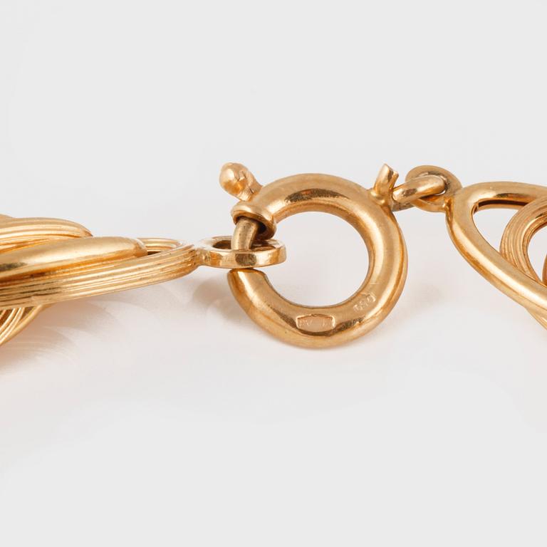 ARMLÄNK, 18K guld, Uno A Erre, Arezzo, Italien. Vikt 17,5 gram.