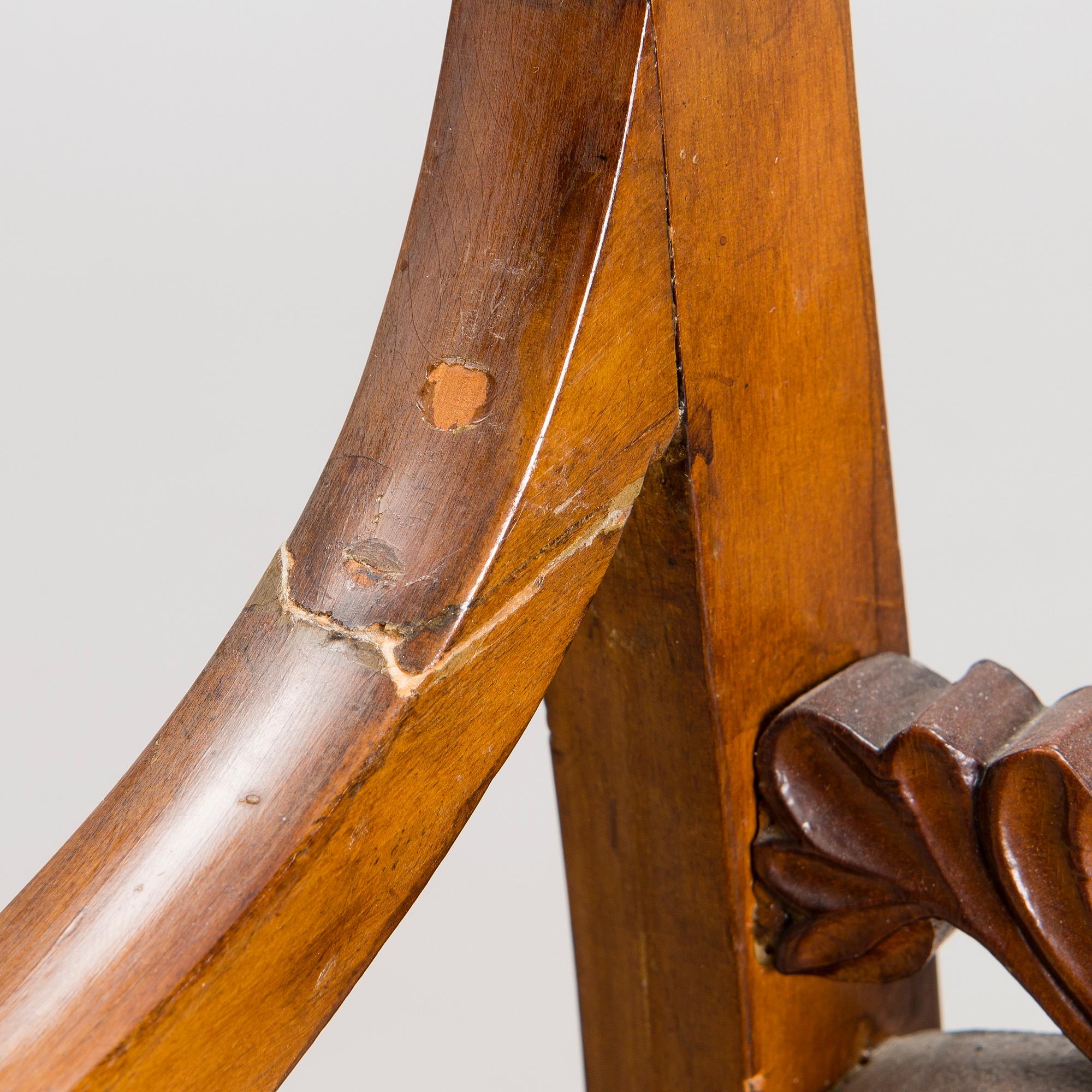 A pair of biedermeier chairs, mid-19th century.