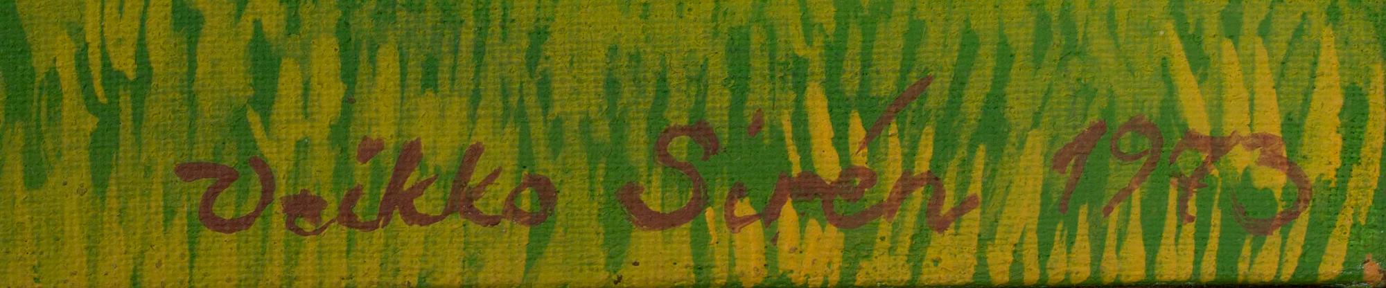 VEIKKO SIREN (FINLAND), olja på skiva, sign, 1973.