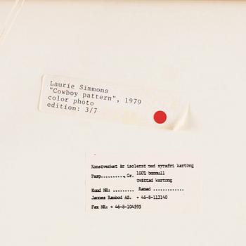 Laurie Simmons, "Cowboy Pattern", 1979.