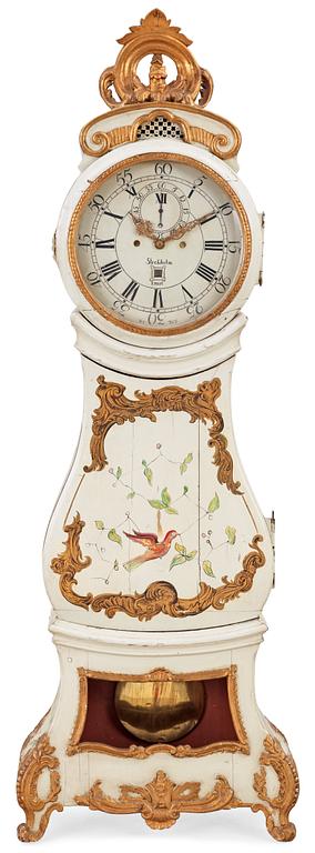 A Swedish Rococo commode long case clock by P Ernst circa 1767.