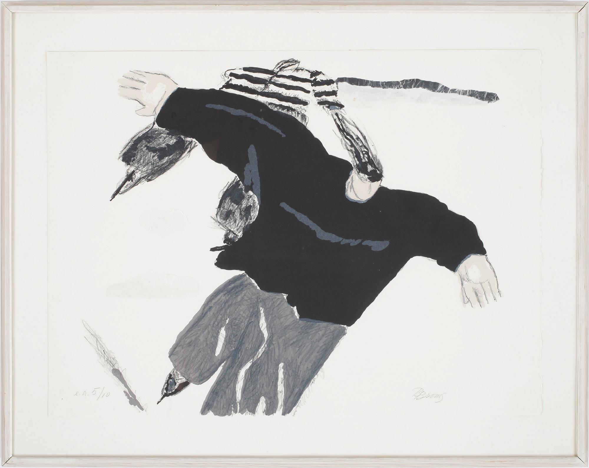 BIRGIT BROMS, färglitografi med kollage, signerad och märkt e.a. 5/10.