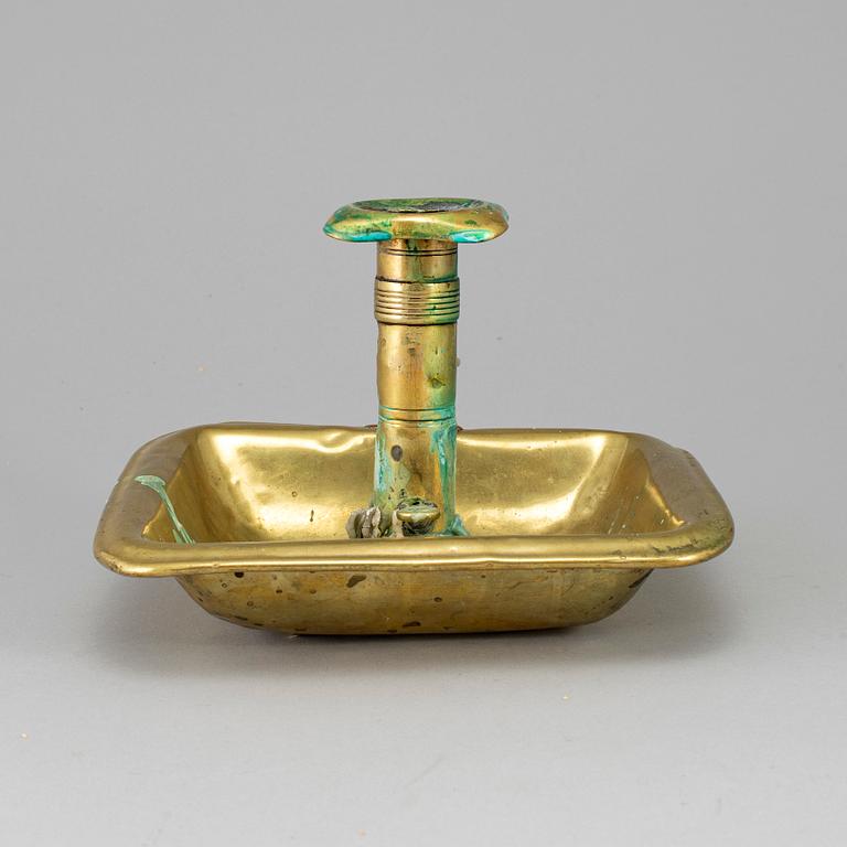A night light holder, 18th/19th century.