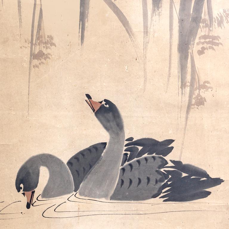 A painting of ducks by anonymous Chinese artist, 19th/20th Century.