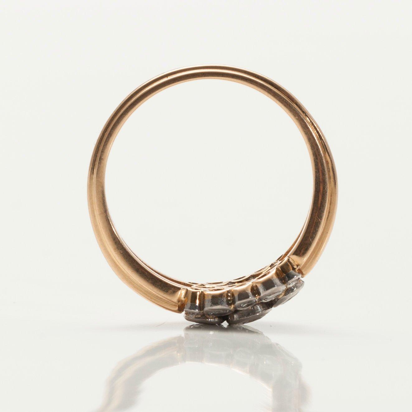 RING, 18K guld. Briljant och 8/8 slipade diamanter H/vs ca 0.55 ct. A. Tillander 1951. Storlek 17-. Vikt 3,7 g.