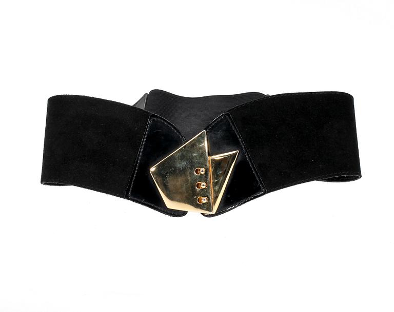 A set of two belts by Yves Saint Laurent and Sabèl.