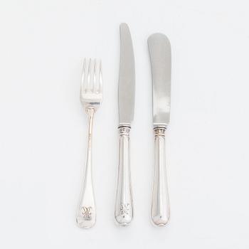 A 26-piece set of silver cutlery, model Gammal Svensk, GAB, Stockholm, Sweden 1950s.