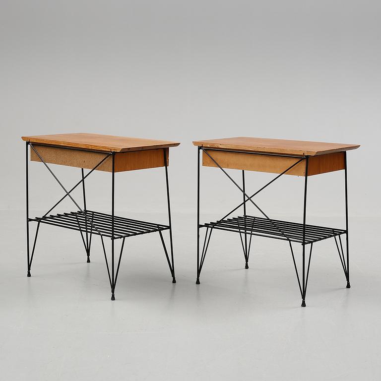 SÄNGBORD, ett par, 1950-tal.