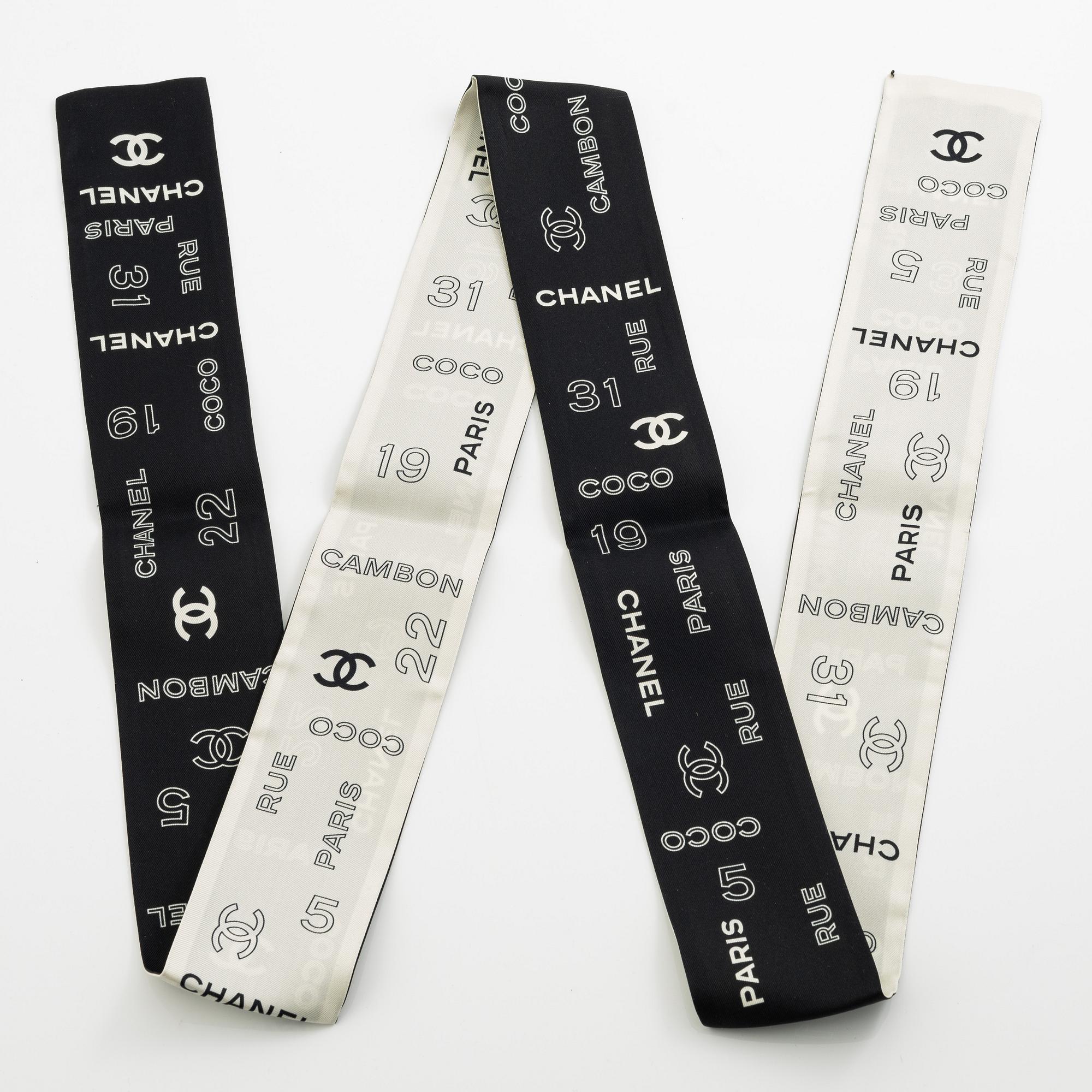 Chanel, Twilly scarf.