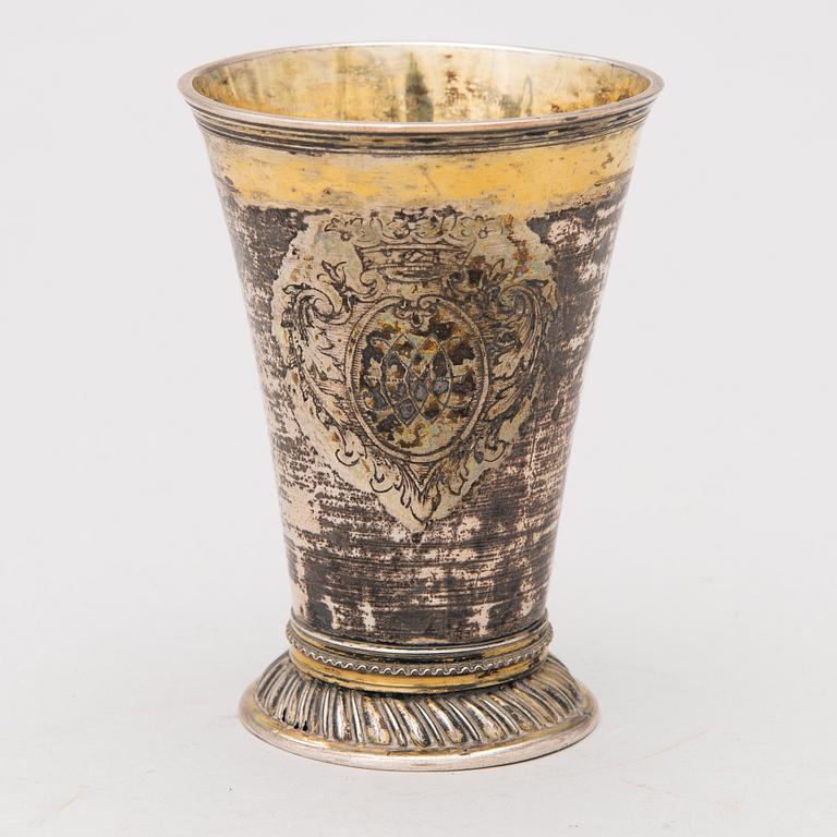 BEAKER, silver, Riga, Johan Diedrich Rehwald 1738-1781.