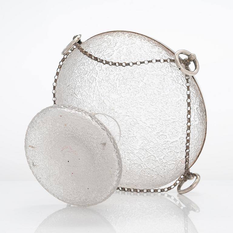 A Dutch silver mounted glass bowl, 1920-30s.