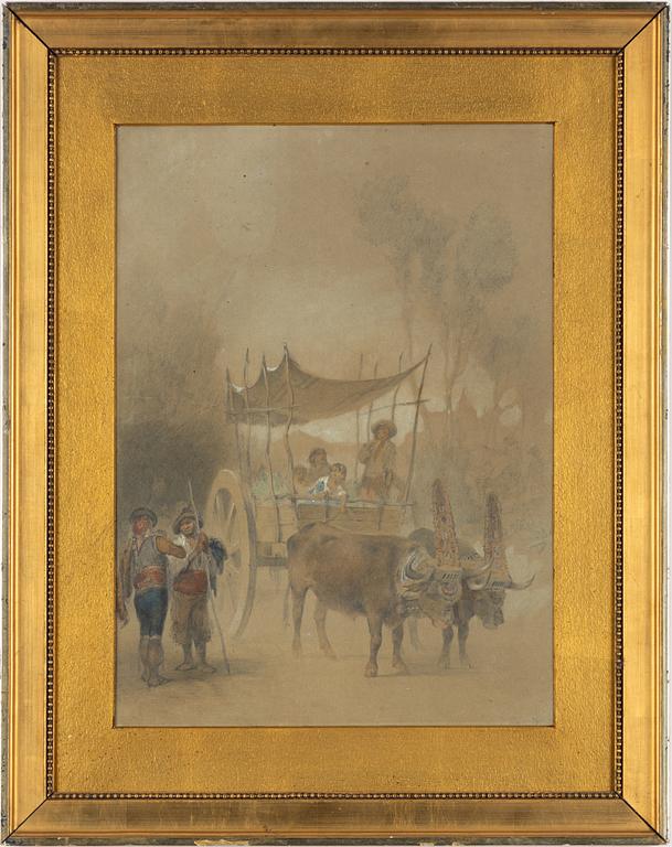 Egron Lundgren, Tjurar dragandes vagn, motiv från Indien.