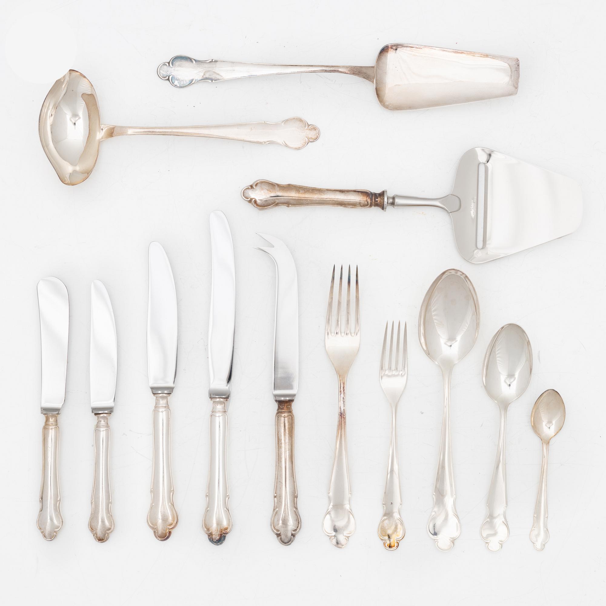 A silver cutlery set, "Disa" pattern, MGAB, Lidköping, some 1971 (106 pieces).
