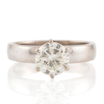 618. A ring by Sebastian Schildt 18K white gold set with a brilliant-cut diamond ca 1.50 ct.