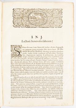 Daniel Severin Scultetus, book, 'Danielis Severini Sculteti Theologi quondam Hamburgensis celeberrimi..., Lünenburg 1726.