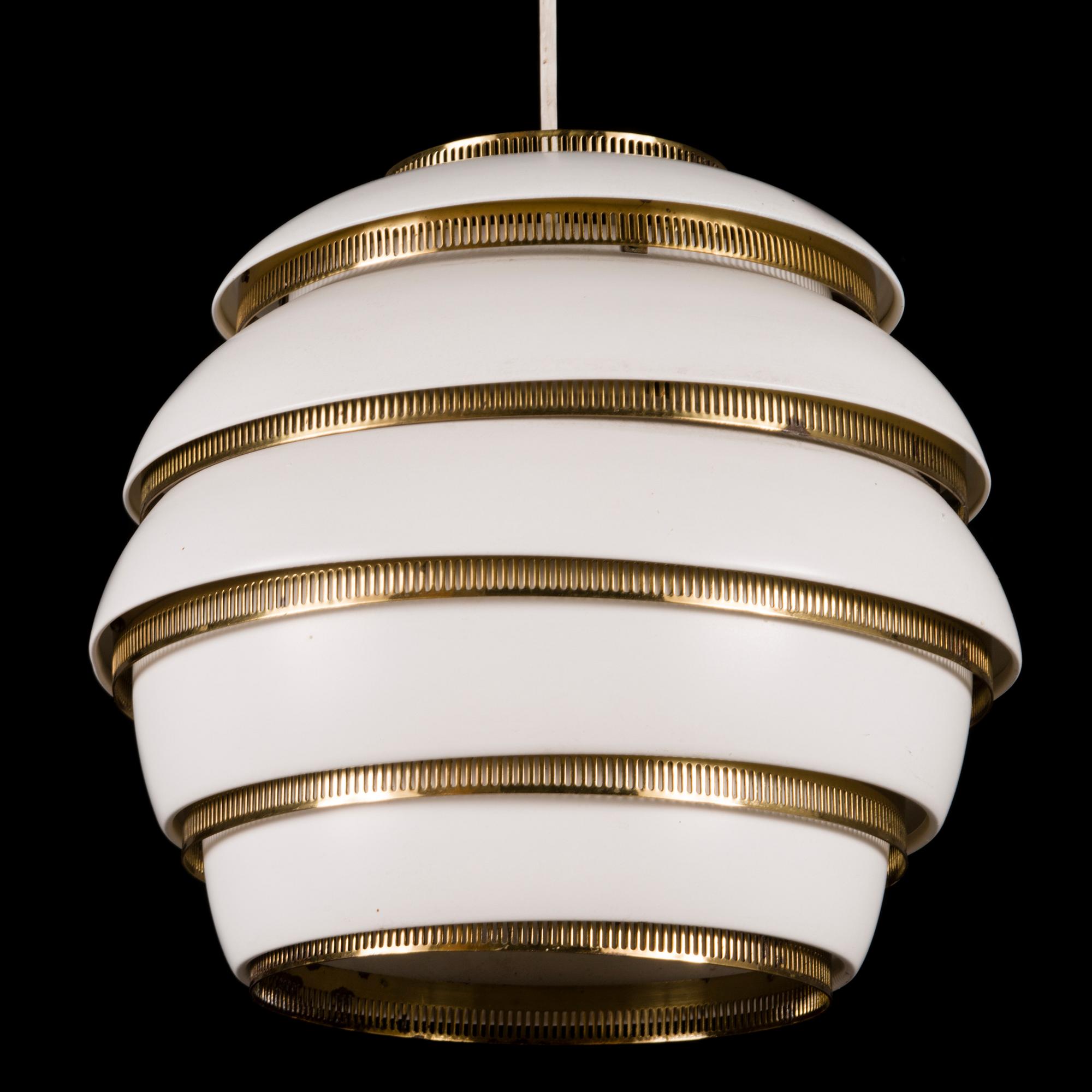 ALVAR AALTO, A 'Beehive A331' pendant light for Valaistustyö, Finland.