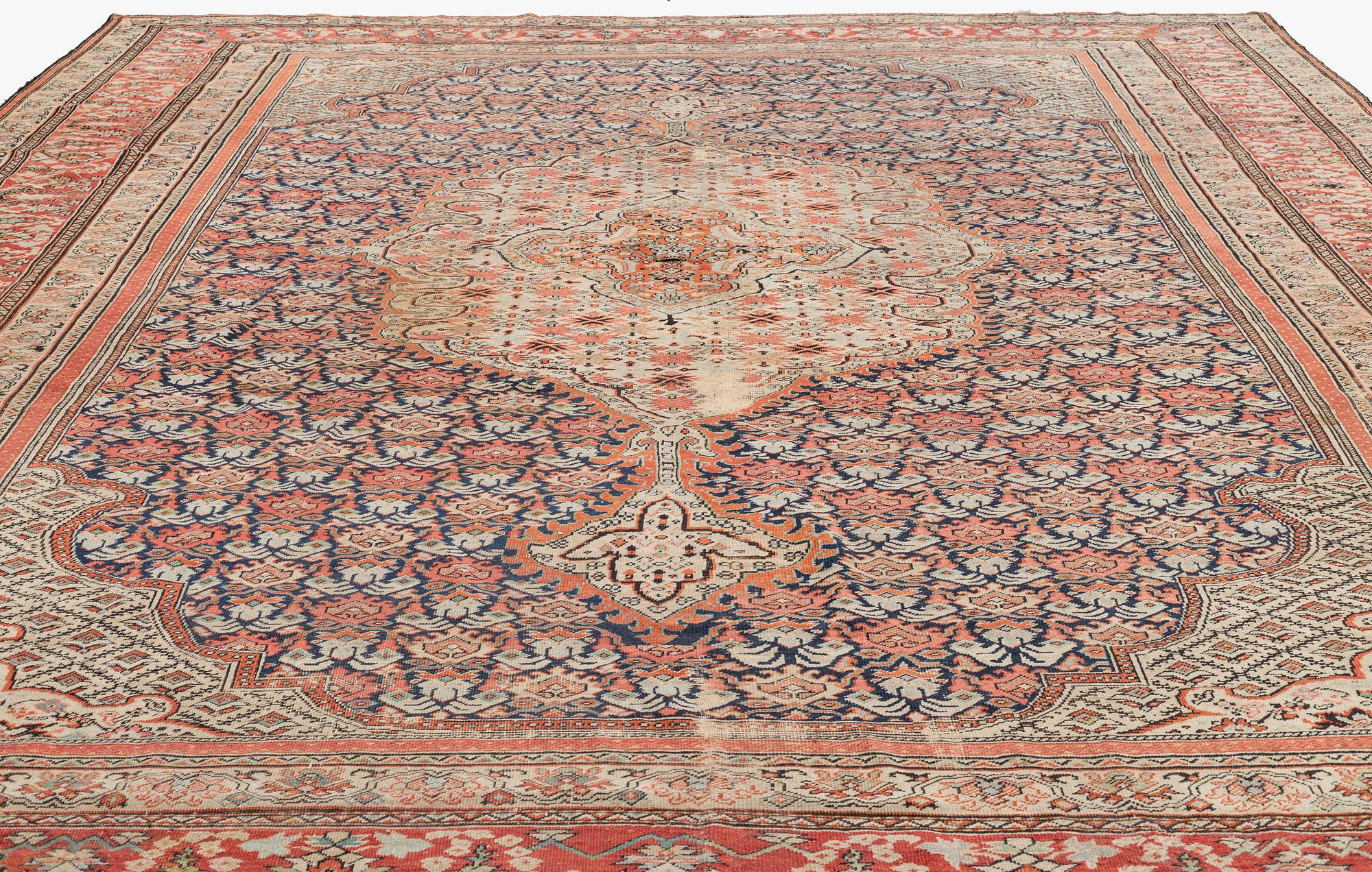 Matta, Mahal, Antik, Västpersisk 1880-tal. ca 520 x 400 cm.