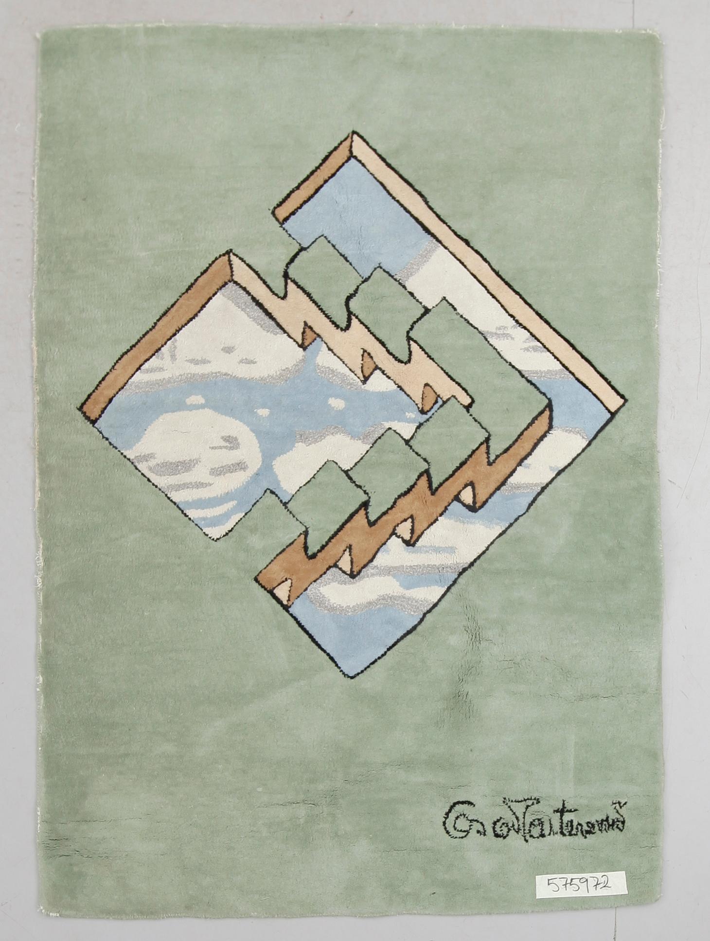 MATTA, handtuftad, Oscar Reutersvärd, signerad. Ca 195 x 137 cm.