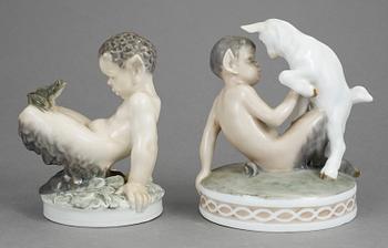 FIGURINER, 2 stycken, porslin, Christian Thomsen, Royal Copenhagen.