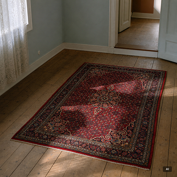 An old Bidjar rug, c. 225 x 143 cm.