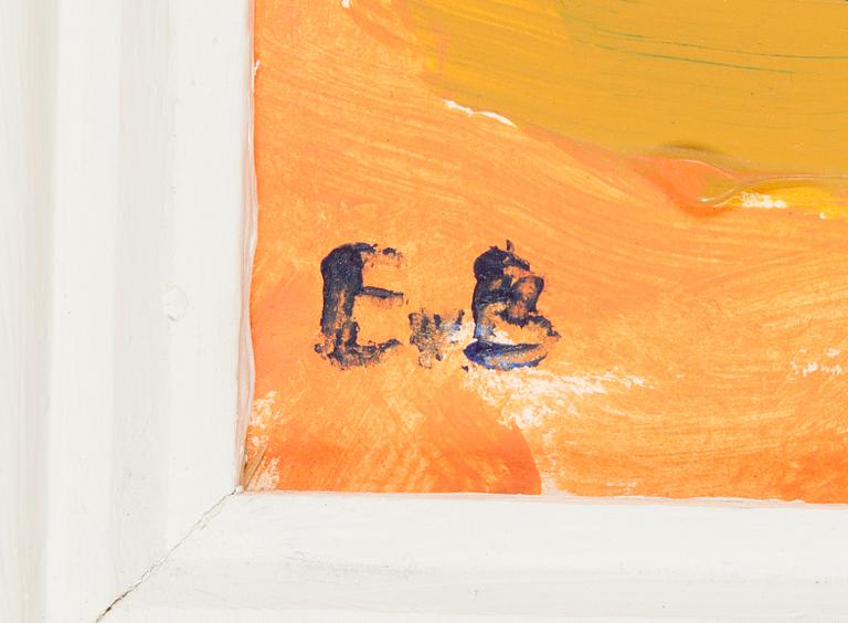 Eero von Boehm, acrylic on board, signed.