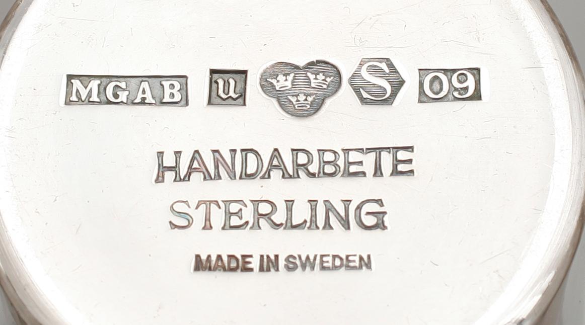 SUPKOPPAR, 6 st, silver, MGAB, bla 1964. Tot vikt 420 g.