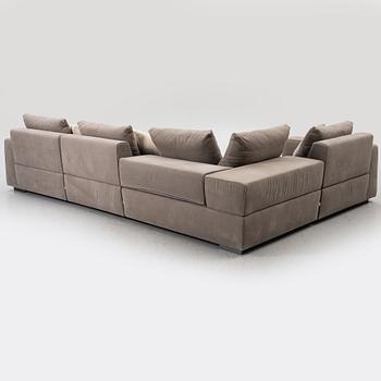 Hannes Wettstein, modulsoffa, 4 delar, "Turner", Molteni, Italien.