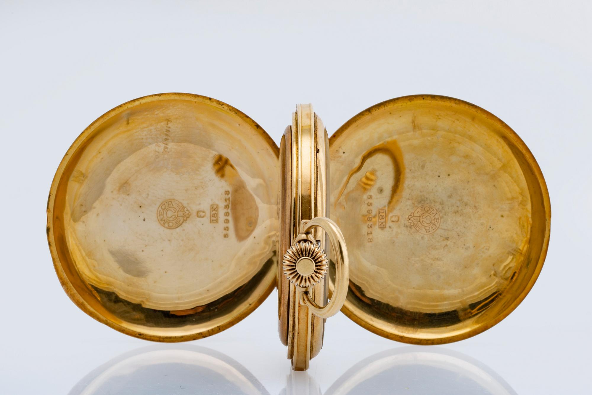 OMEGA, pocket watch hunter, 50 mm.