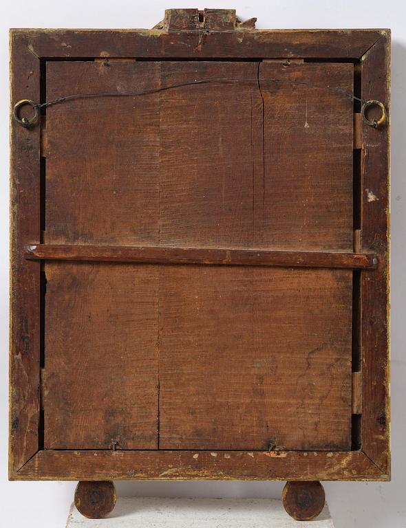 Spegellampett, för två ljus, av Per Westin (bildhuggare och spegelmakare i Stockholm från 1777), Gustaviansk.