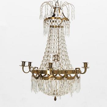 A Gustavian style chandelier, early 20th century.