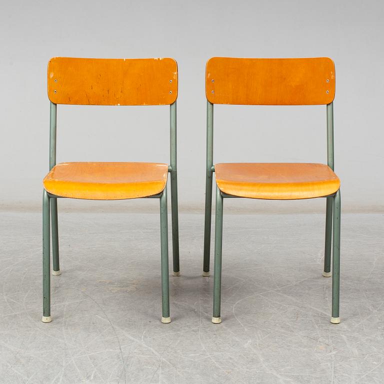 A set of eight chairs from Grythyttan Stålmöbler, late 20th Century.