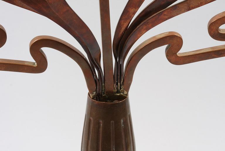 KANDELABER, koppar, 1920-tal.